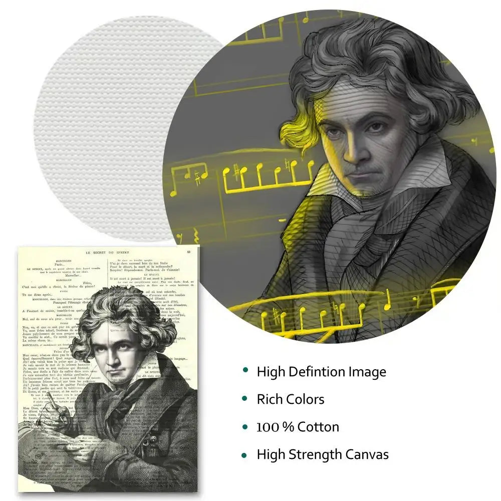 Mozart Minimalist Music Poster | Wall Art Sticker for Home