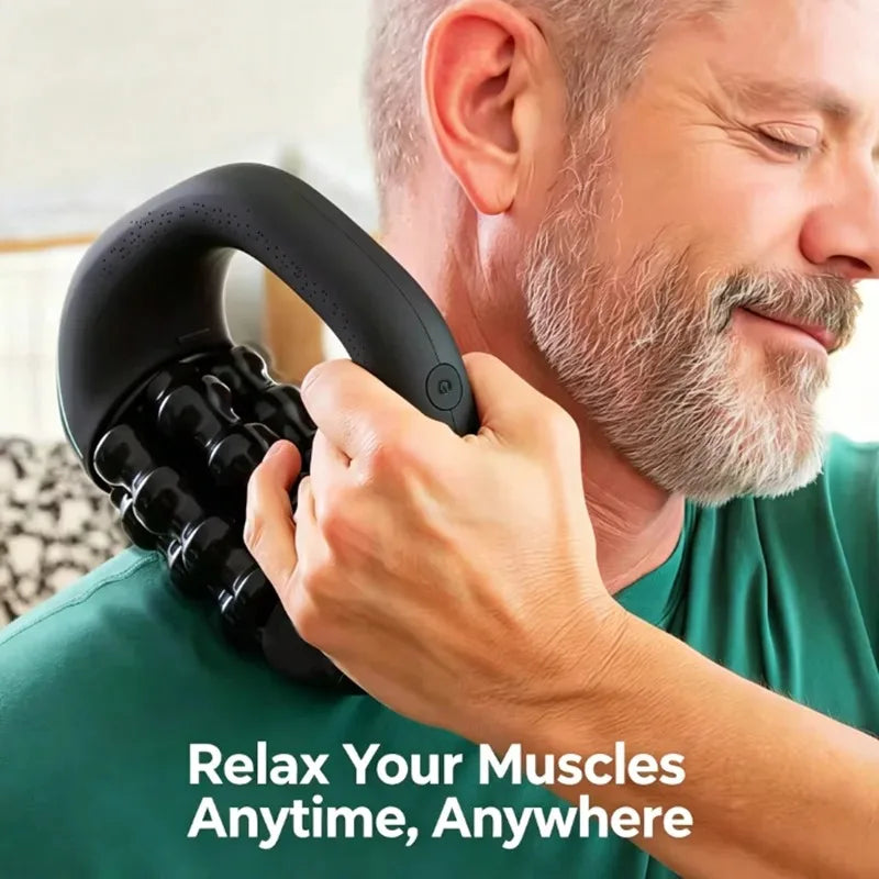 Electric Silicone Roller Massager – 3-Speed Handheld Fascia Tool