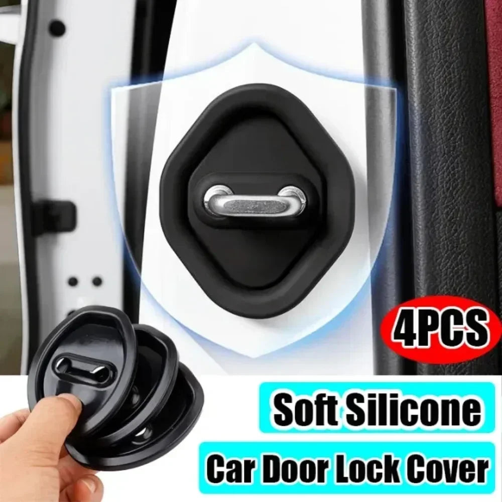 Silicone Car Door Lock Cushion Pads – Anti-Collision 4pc Set