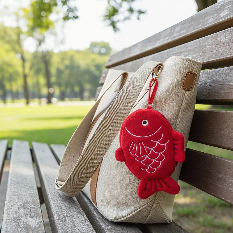 Koi Fish Plush Coin Purse – Cute Zipper Wallet & Earbud Pouch