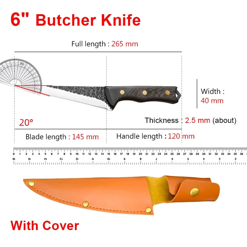 InLeung Stainless Steel Boning & Filleting Knife – Wood Handle