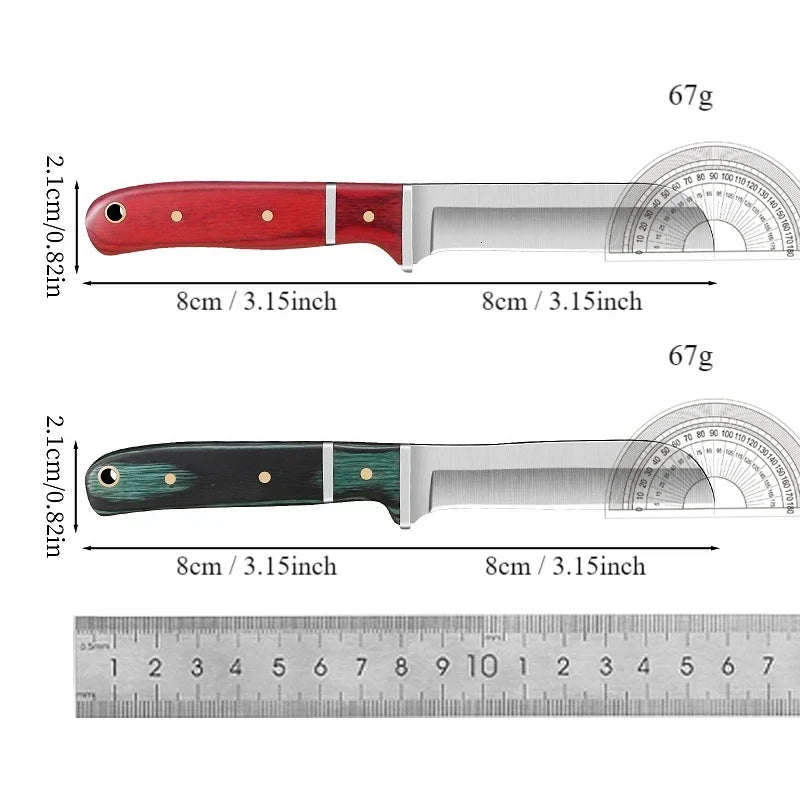 PLYS Stainless Steel Peeler Knife with Wood Handle | 16cm