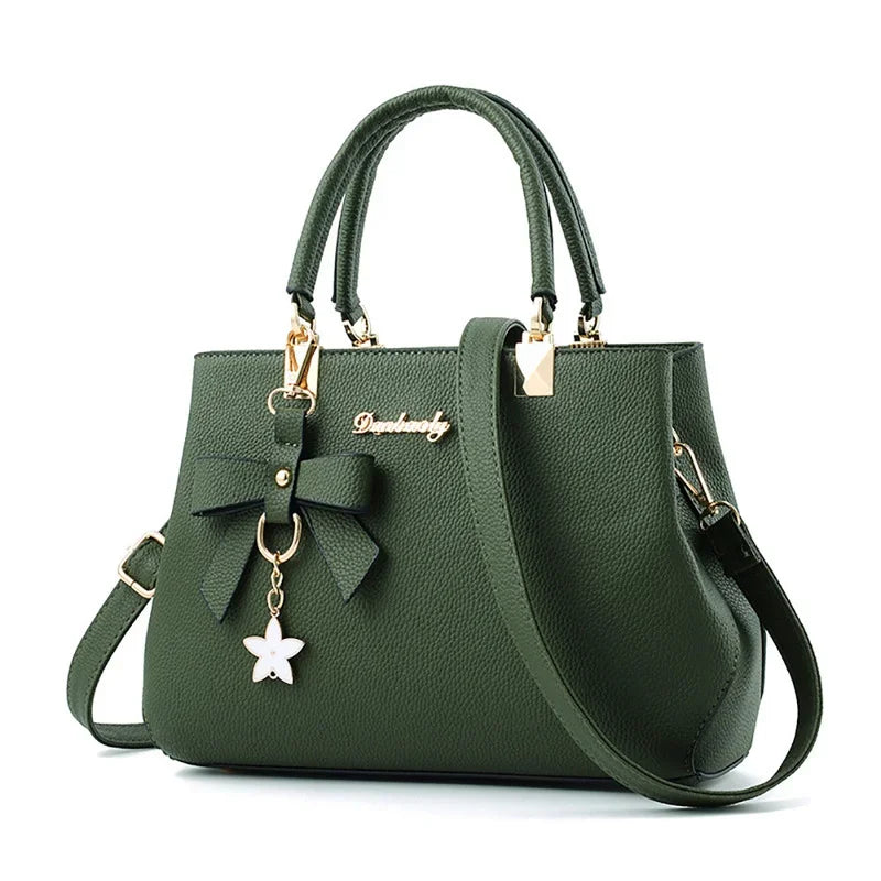 Women's Floral Bowknot Crossbody Shoulder Bag – 6 Colors PU