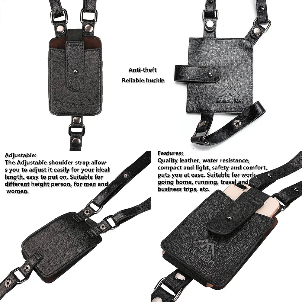 Anti-thief Underarm Double Shoulder Wallet Bag Hidden Holster Belt