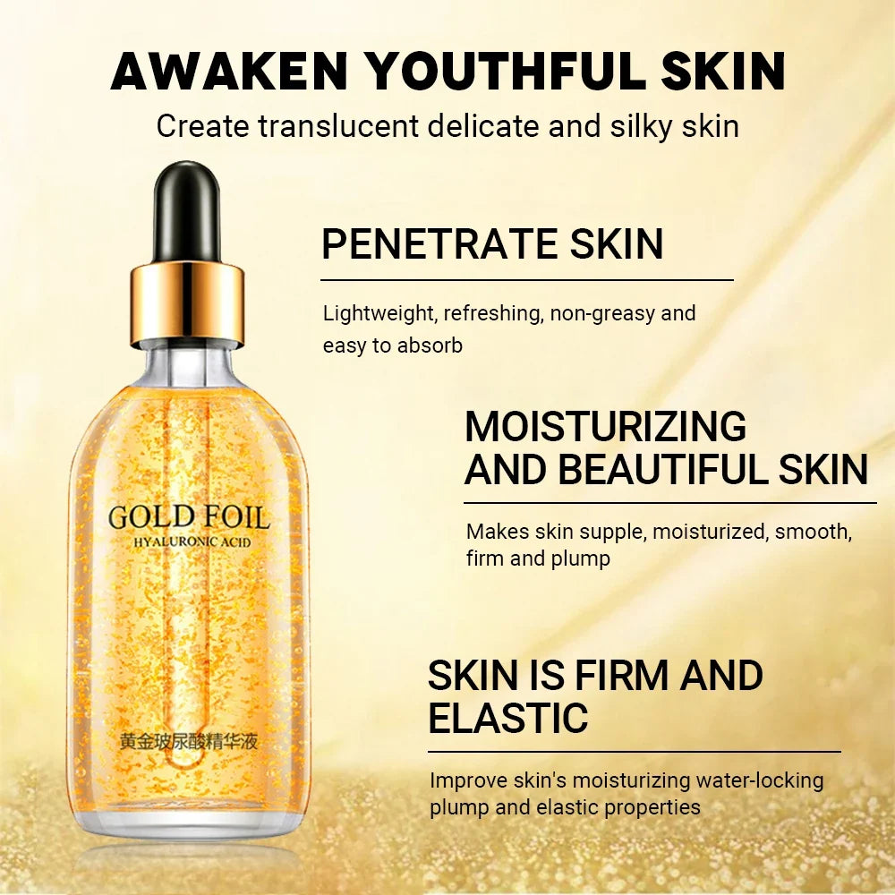 24K Gold Hyaluronic Acid Face Serum 100ml – Collagen Lifting