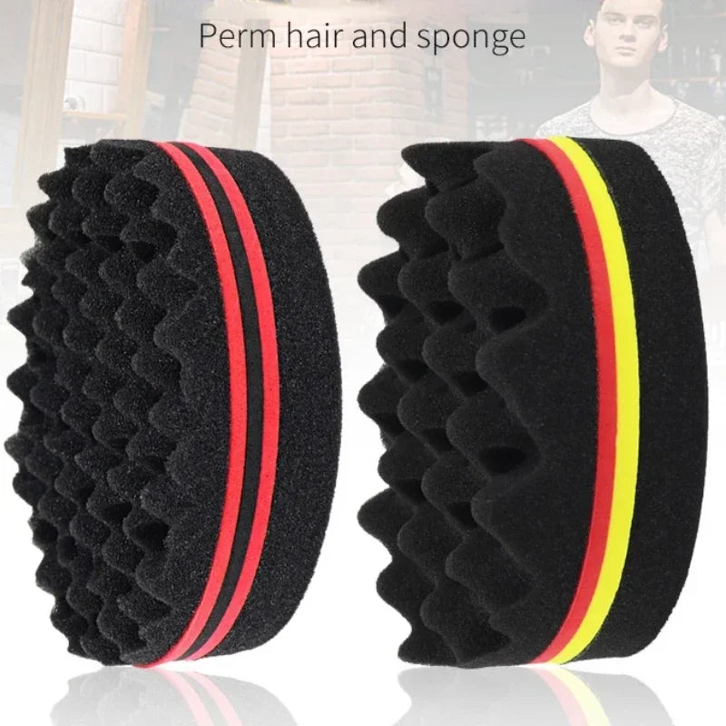 Oval Double-Sided Twist Sponge Brush for Afro Coils & Locs