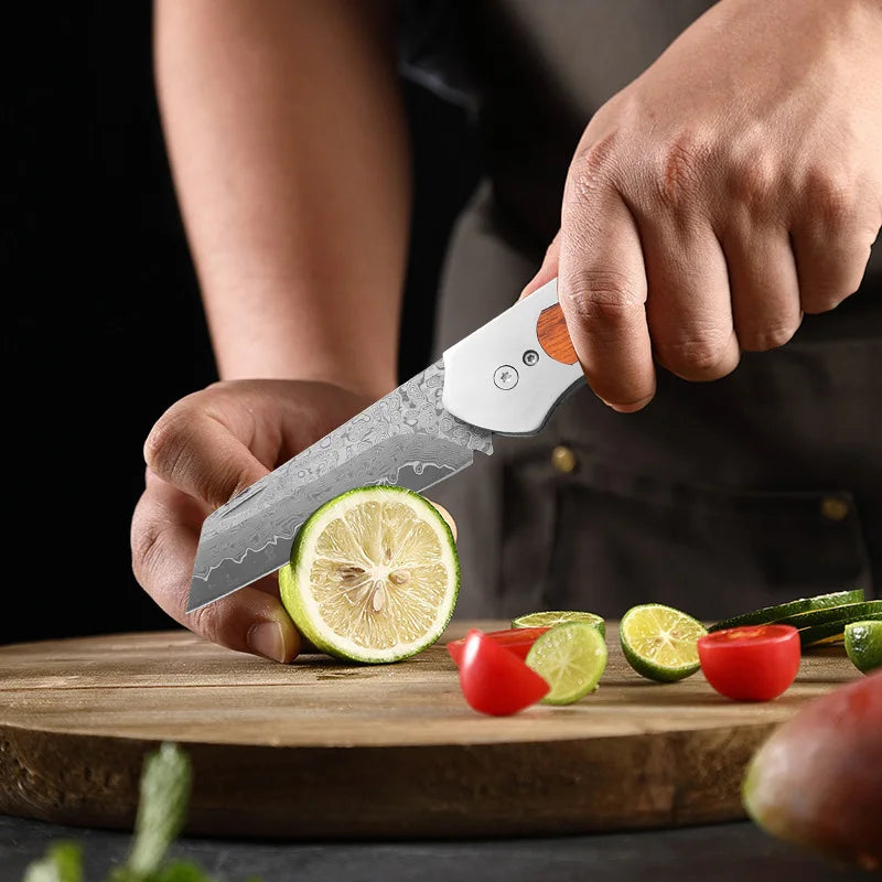 Damascus Steel Boning Knife – Wooden Handle | InLeung