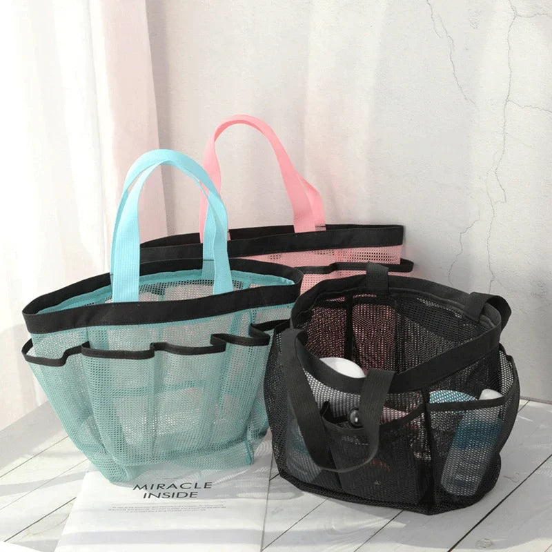 Portable Mesh Shower Caddy Tote | Beach, Gym & Camp Bag