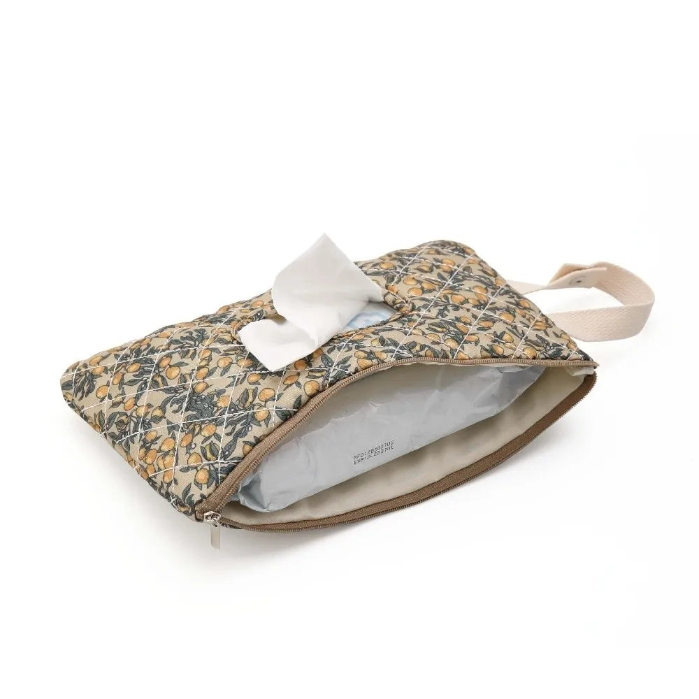 Floral Baby Wipes Dispenser Pouch | Reusable Hanging Wipe Case