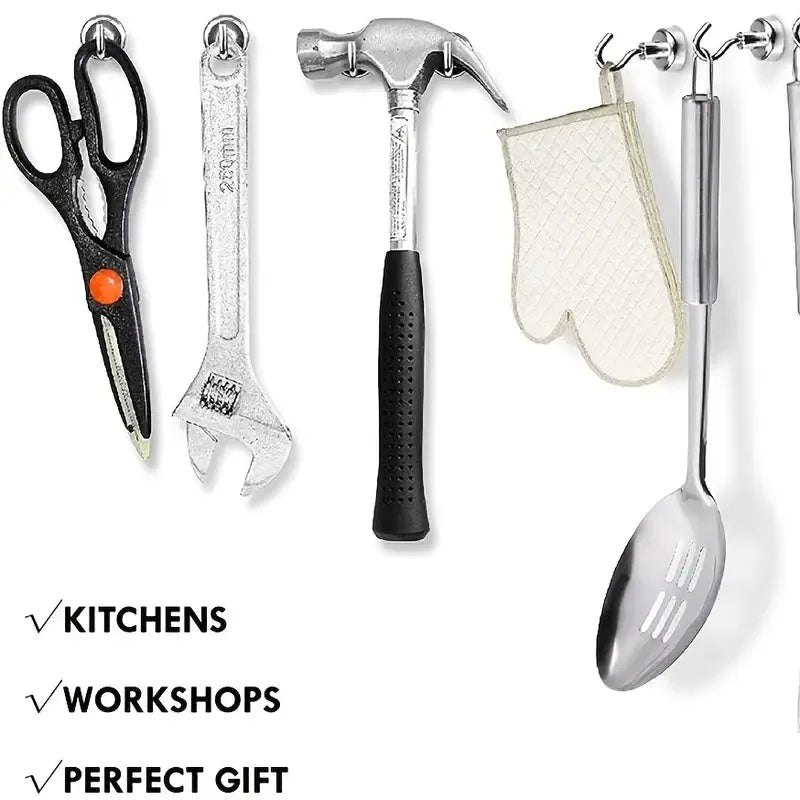 28-Pack Heavy Duty Magnetic Refrigerator Hooks – 16mm Metal