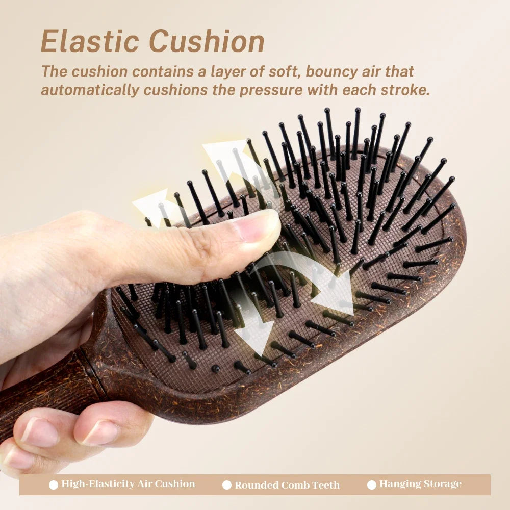 Air Cushion Massage Comb – Eco Wheat Straw, Anti-Static