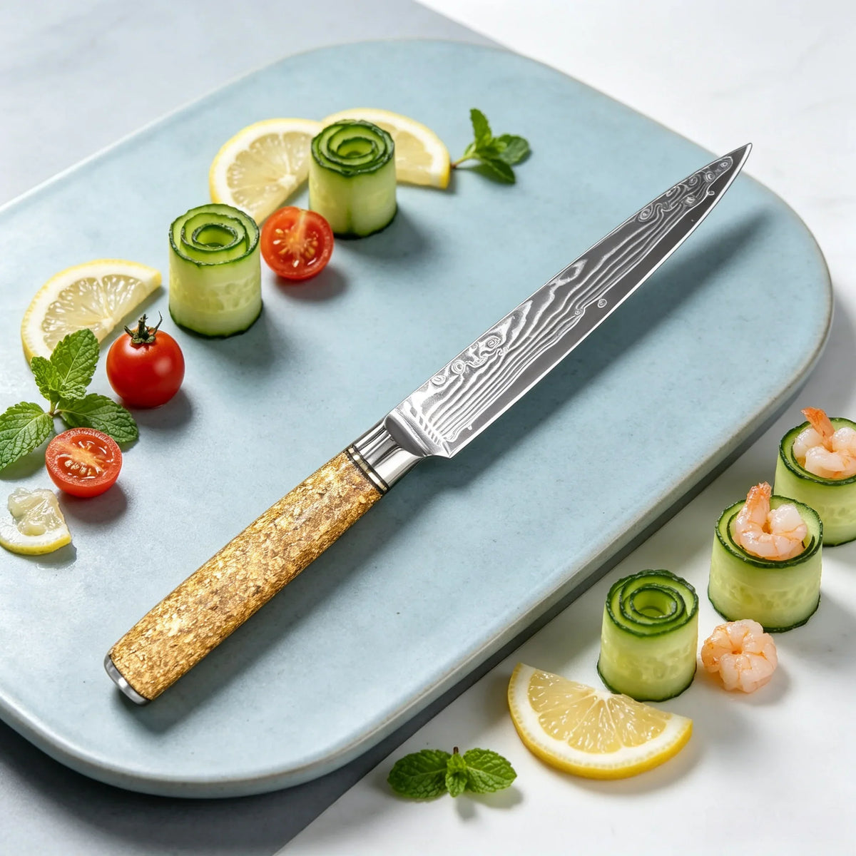 Damascus Steel 67-Layer Paring Knife – Sharp Kitchen Knife
