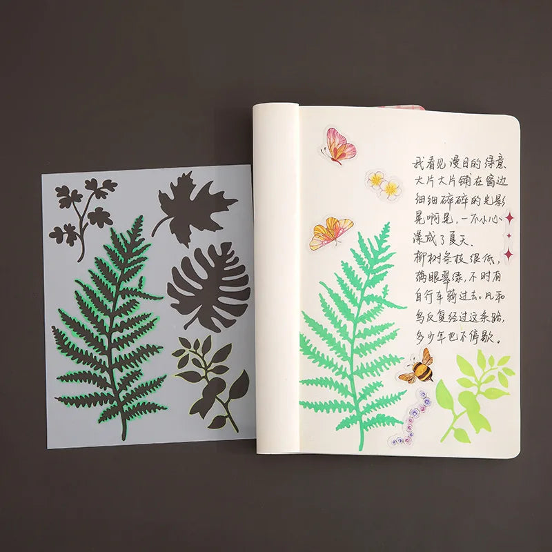 Floral Painting Templates Children Flower Leaf Butterfly DIY Drawing