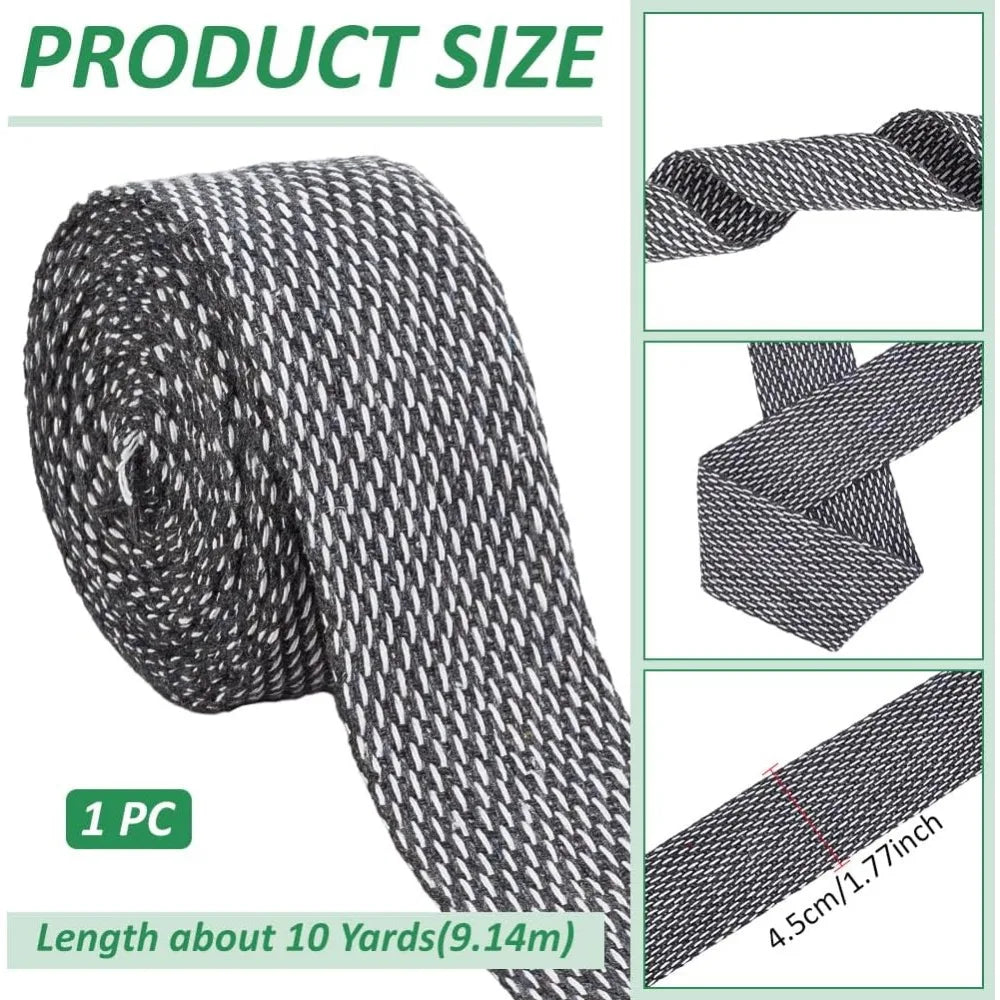 10 Yards Black Cotton Twill Tape 45mm – Carpet Binding Ribbon