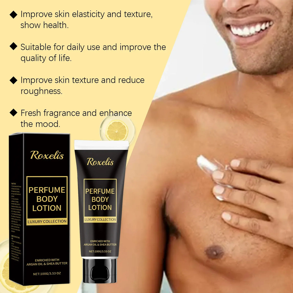 Men's Solid Body Perfume Cream 100g | Shea Butter & Woody Scent