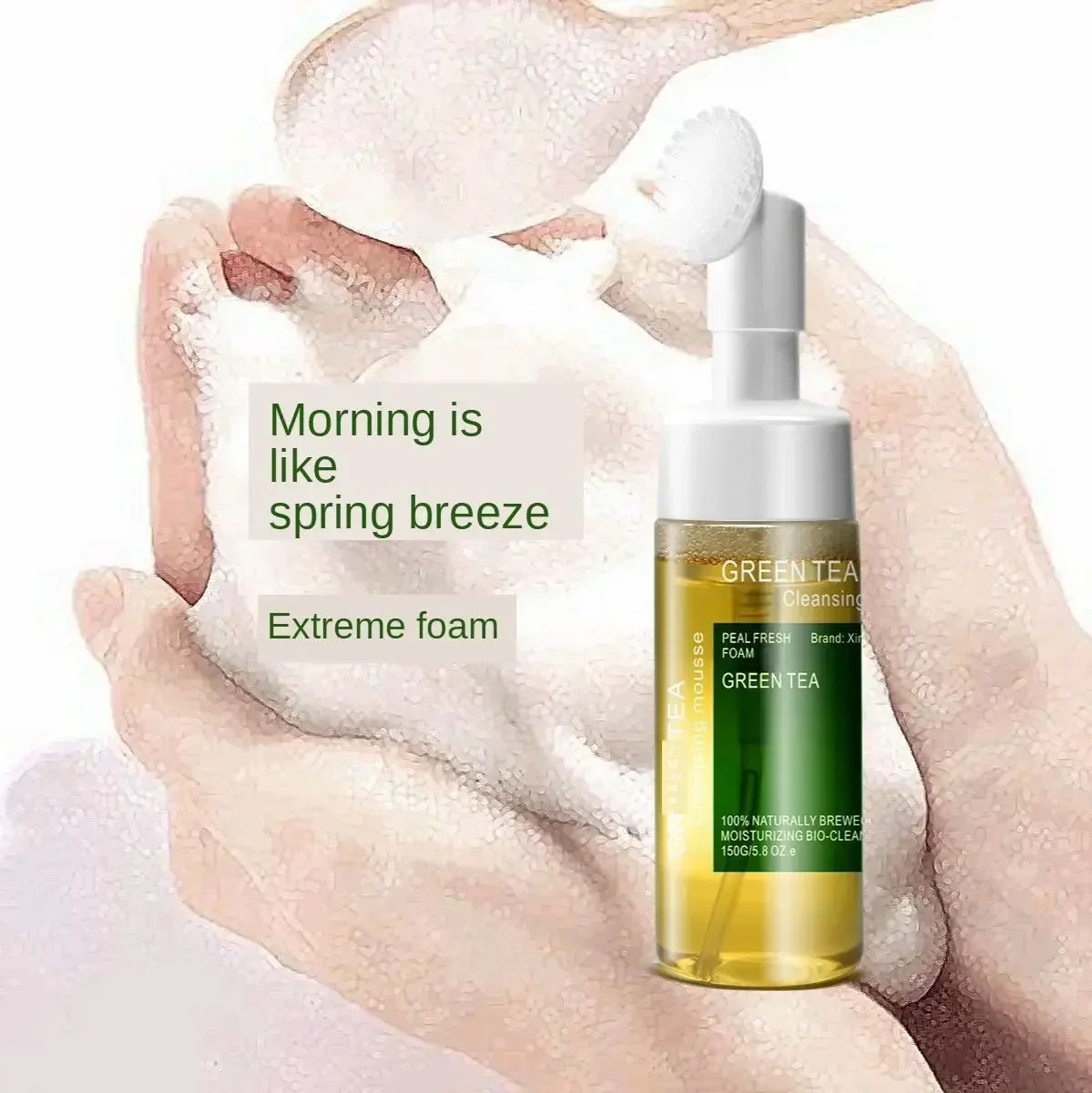 Green Tea Amino Acid Foaming Face Cleanser & Makeup Remover