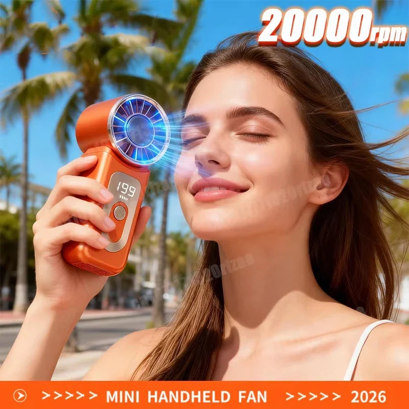 Handheld Turbo Fan 20000RPM USB Rechargeable Portable Mini Fan