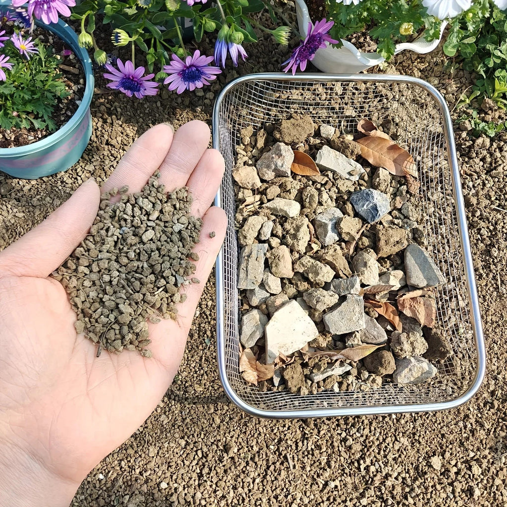 Stainless Steel Soil Sifter Mesh Garden Sieve Rock Sifting Compost