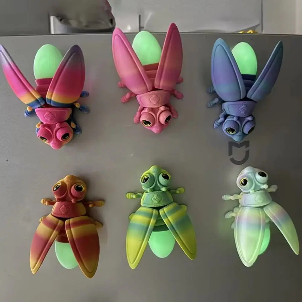 3D Printed Glow-in-the-Dark Firefly Figurine | Desk Decor