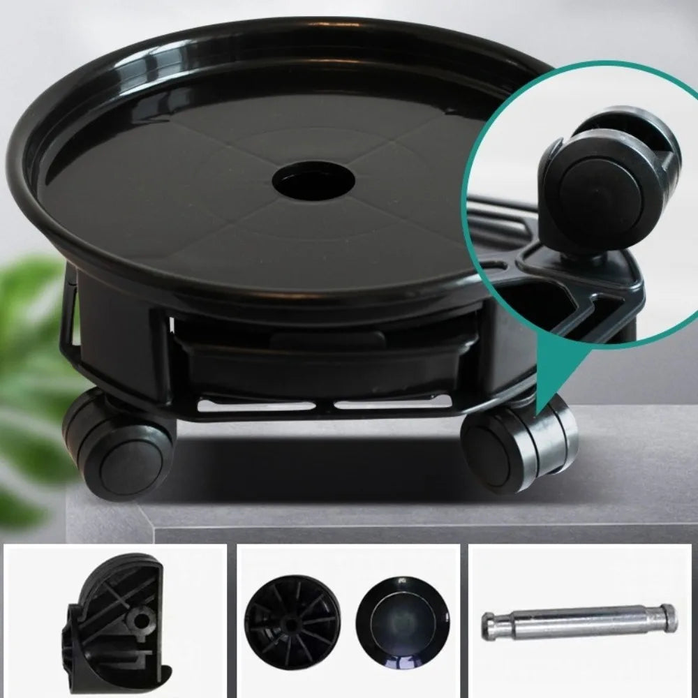360° Rolling Plant Pot Tray with Wheels & Water Tray