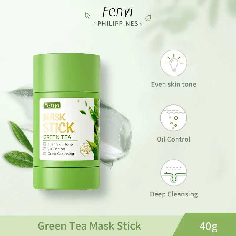 Face Clean Mask Green Tea Cleansing Stick Shrink Pores Deep Blackhead