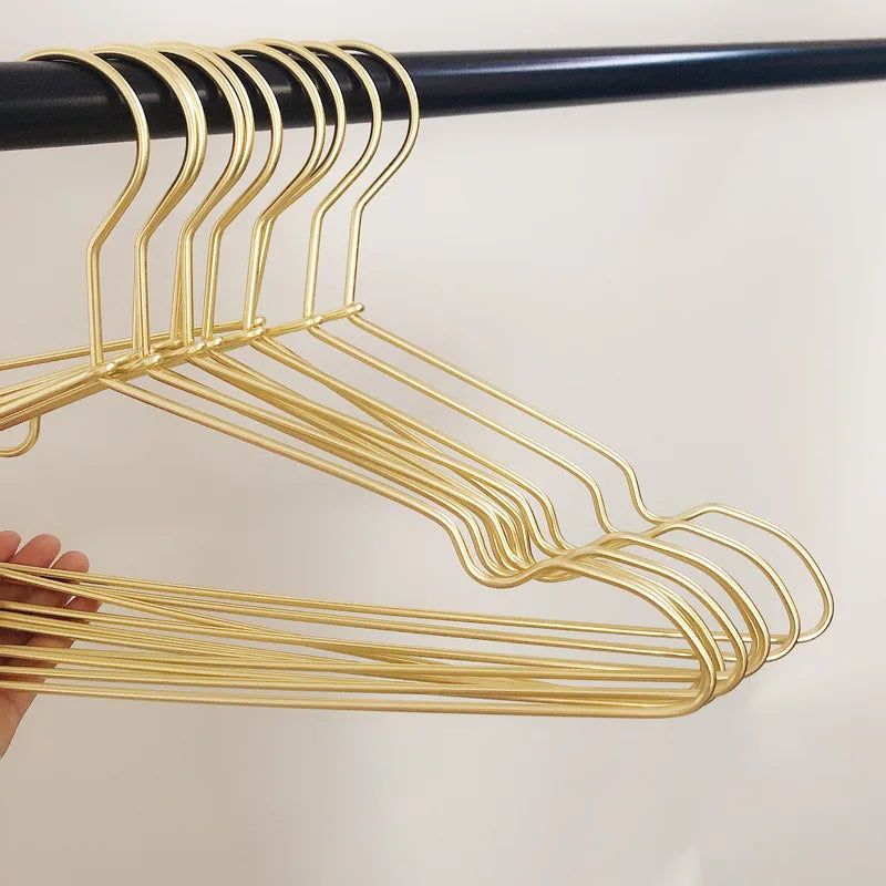 10-Pack Aluminum Alloy Clothes Hangers – Silver & Gold