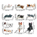 10-Piece Mini Cat Figurines Set – Dashboard & Desk Decor