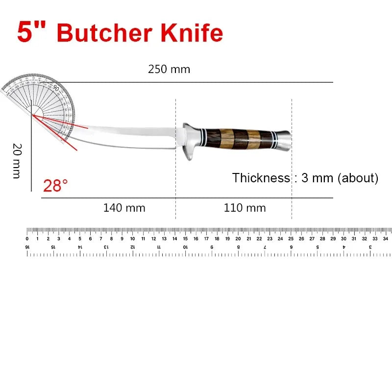 Japanese Sashimi Knife – Stainless Steel & Wooden Handle