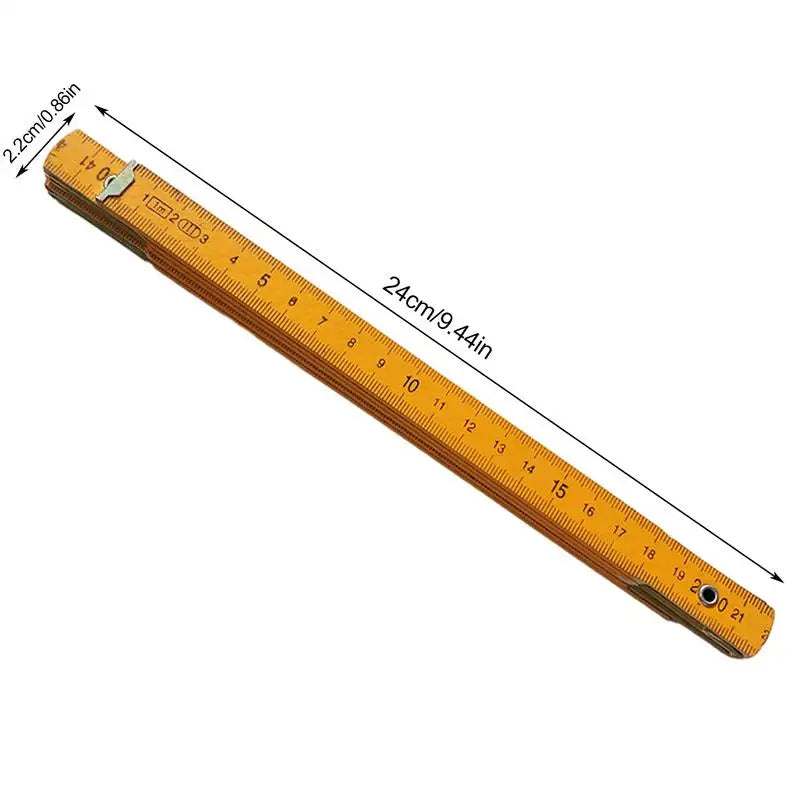 Wooden Foldable Ruler Folding 1 Meter Stick Wood Metric Scale