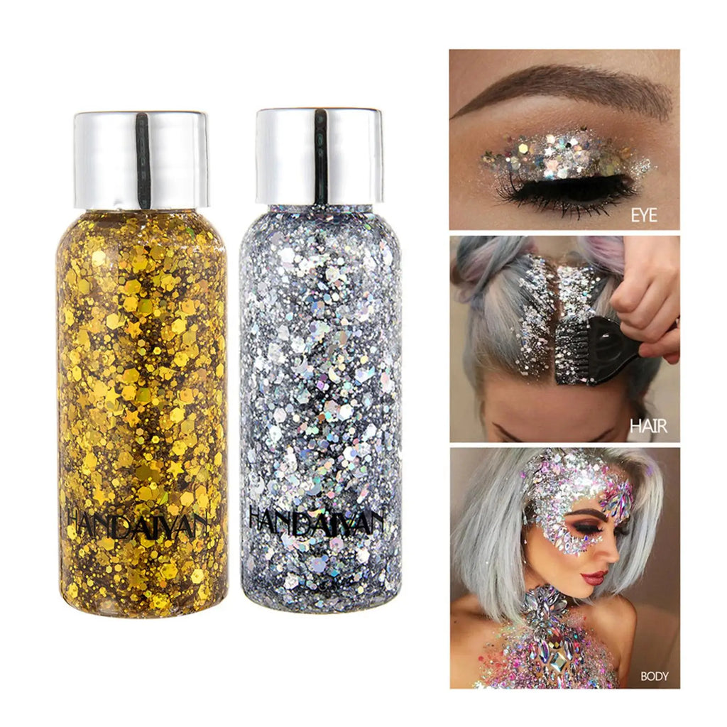 Eelhoe Diamond Glitter Body Gel – Face, Hair & Nails, 9 Colors