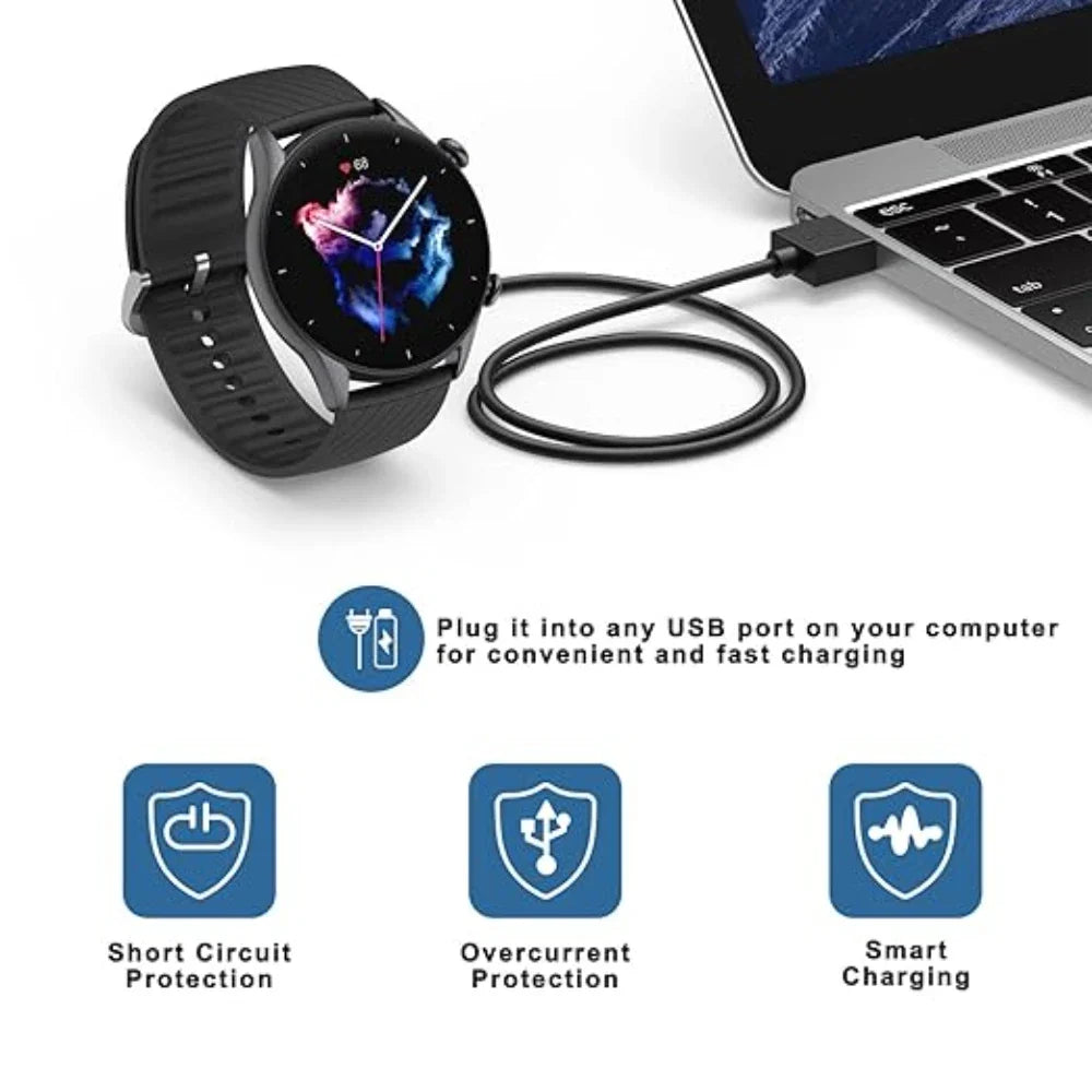 Amazfit GTR3 GTR4 GTS3 GTS4 T-Rex2 USB Fast Charger Dock