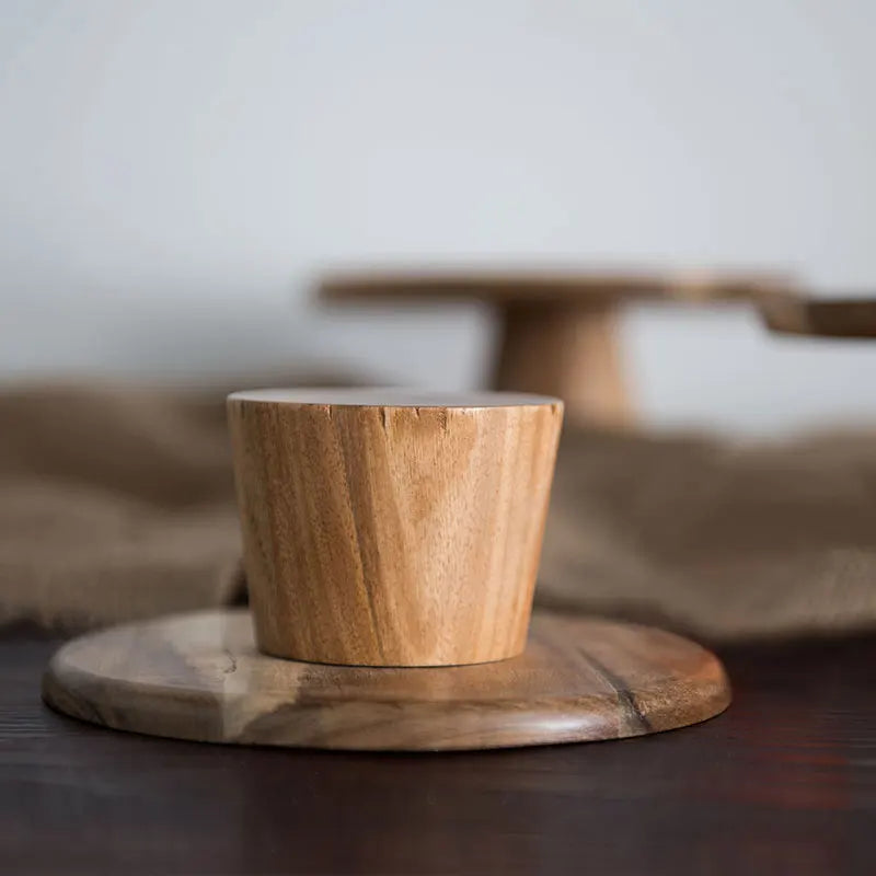 KEMORELA Elevated Wooden Cake Stand & Serving Tray