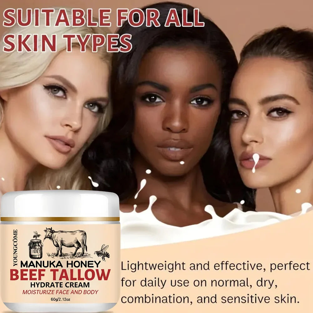 YOUNGCOME Beef Tallow Honey Balm – Face & Body Moisturizer