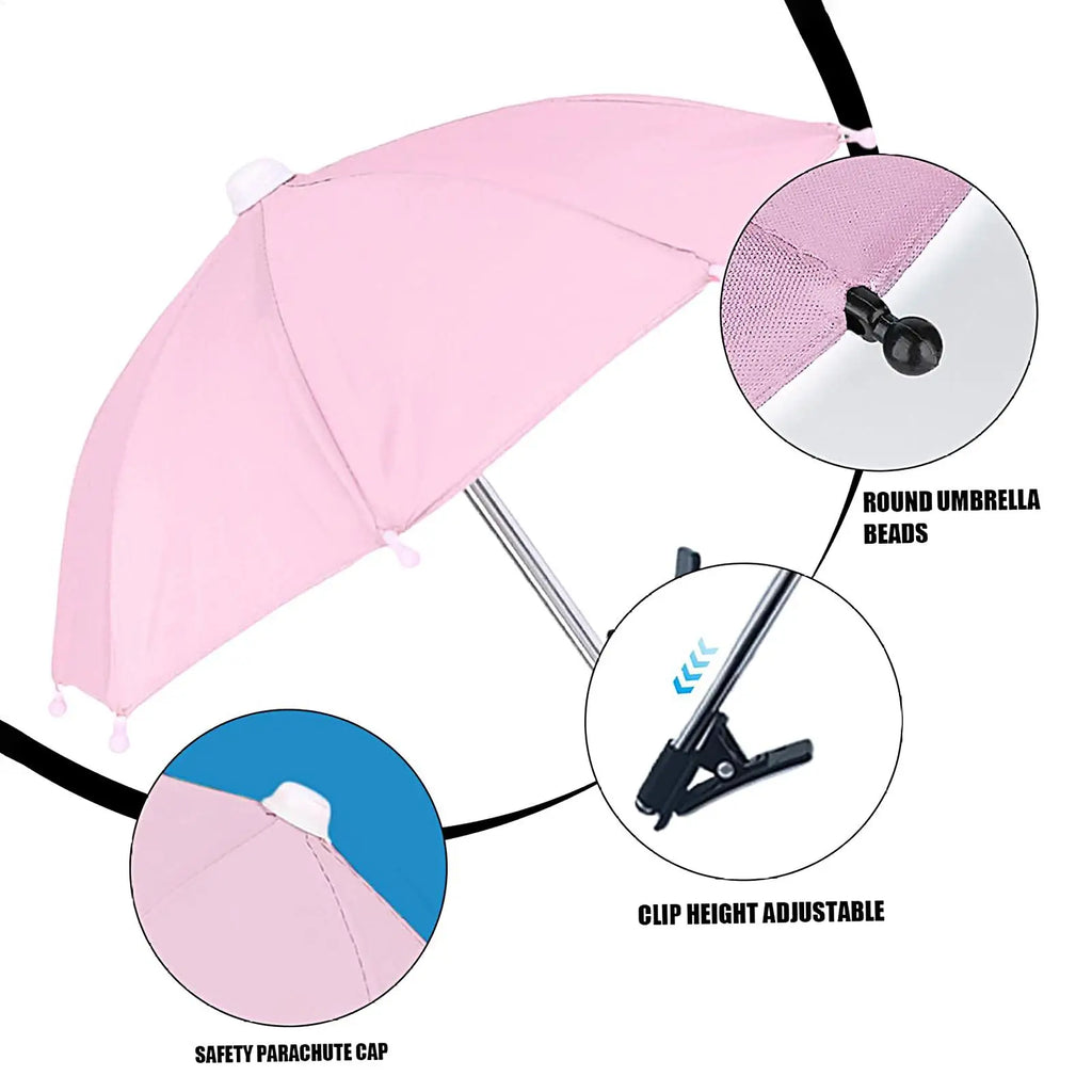Mini Phone Umbrella Clip-On Sun Shade | Anti-Glare Outdoor
