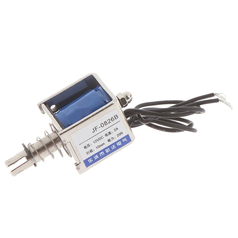 JF-0826B 12V 2A 20N Push Pull Open Frame Solenoid Electromagnet