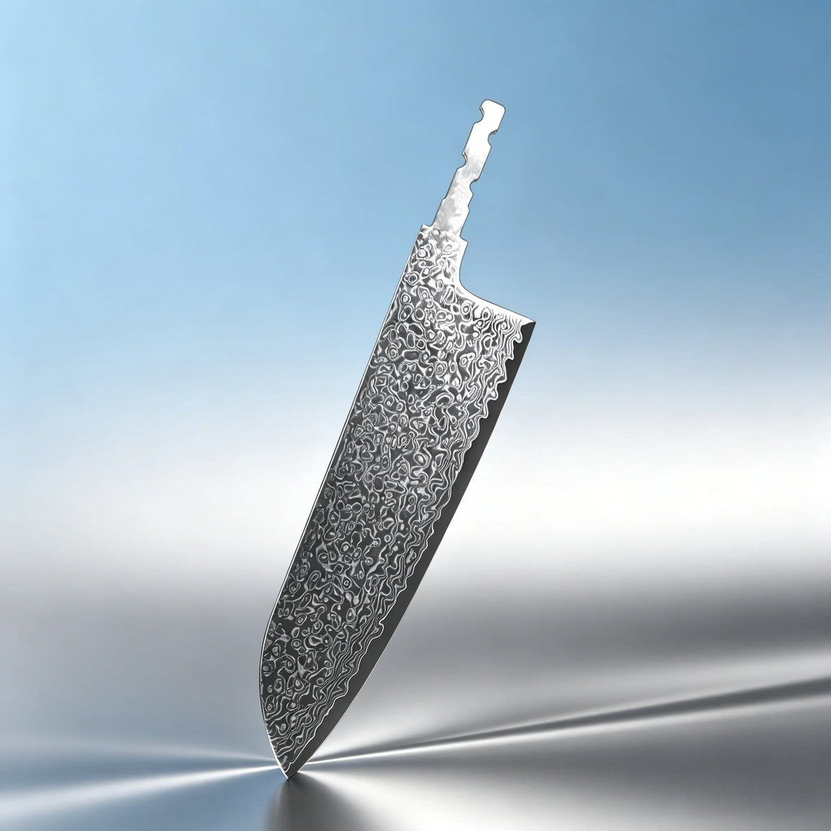 Hand Forged Damascus Steel Blade Blank – DIY Santoku Knife