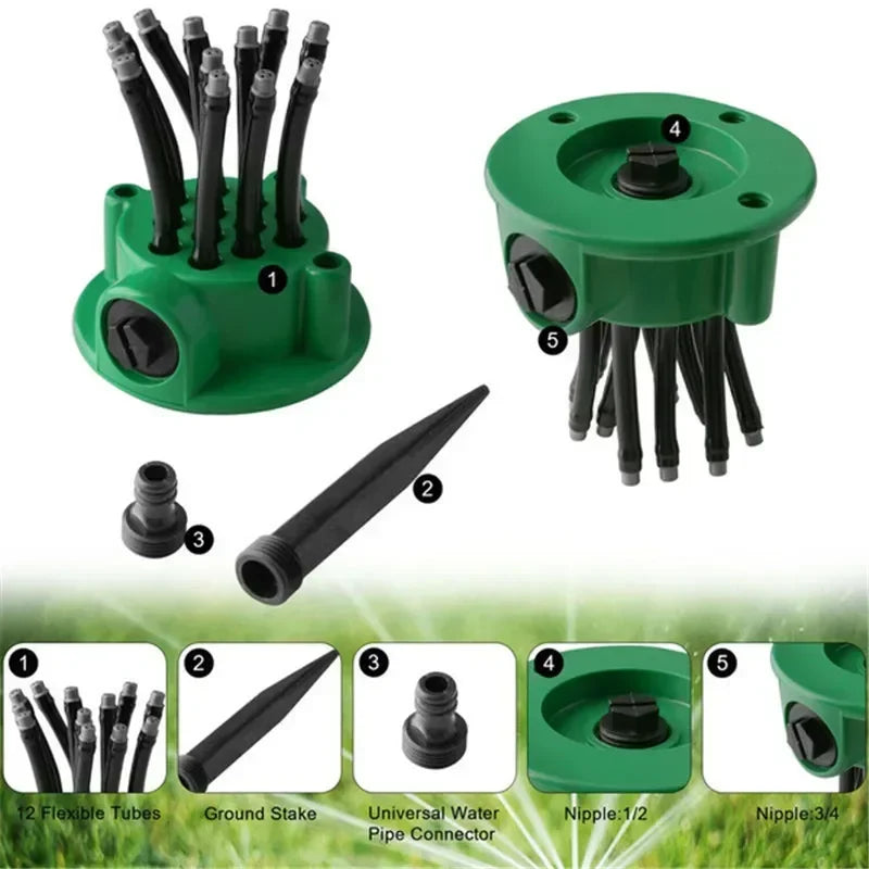 360° Rotating Garden Sprinkler – Automatic Lawn Watering Nozzle