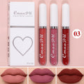 Cmaadu 3-Piece Matte Lipstick Set – Waterproof Long-Lasting