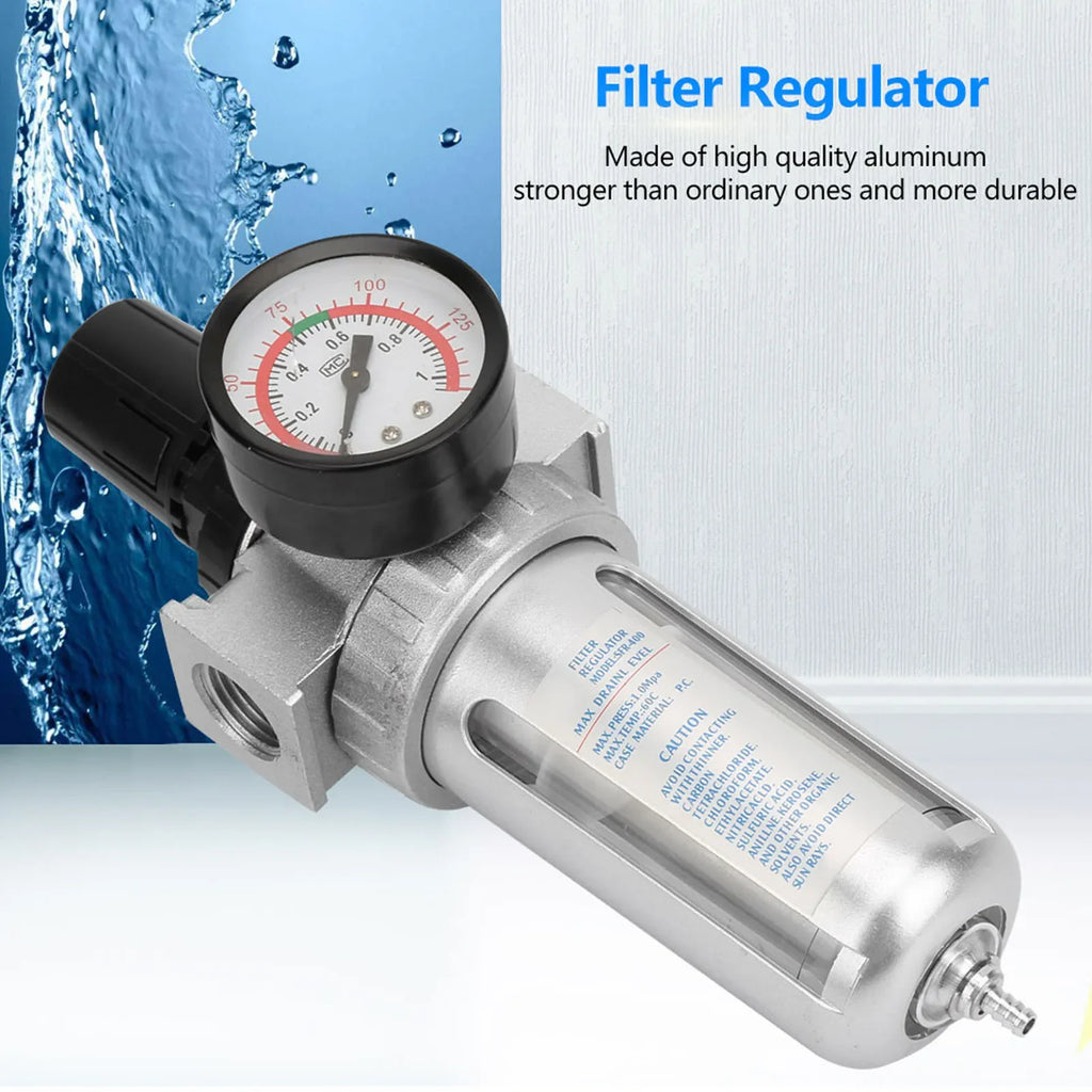 1 2 Air Compressor Moisture Water Trap Filter Regulator Mount