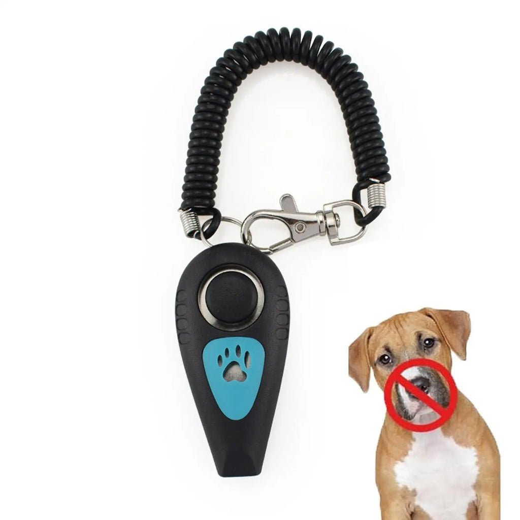 Dog Training Clicker 1 Pet Whistle Behavior Aid Wrist Strap Silent