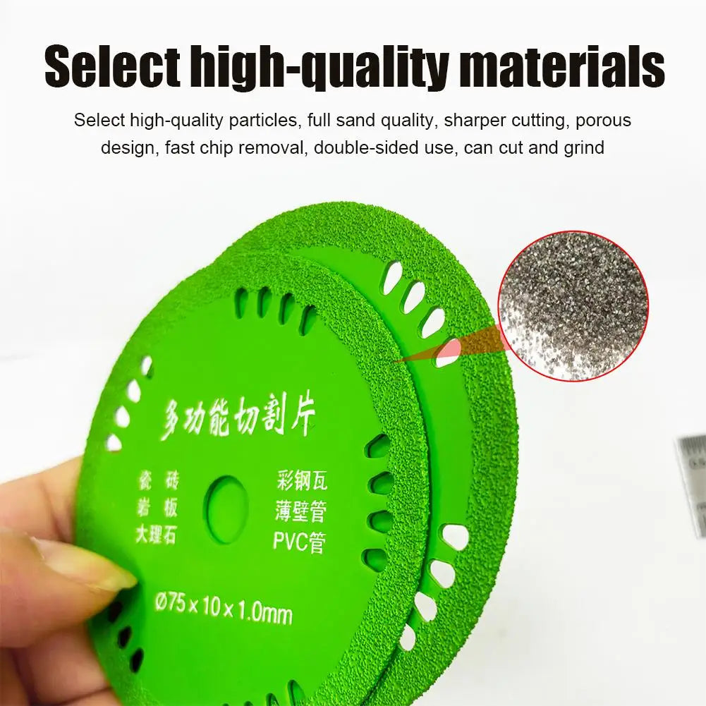 3-Pack 75mm Diamond Cutting Discs – Glass, Tile & Marble