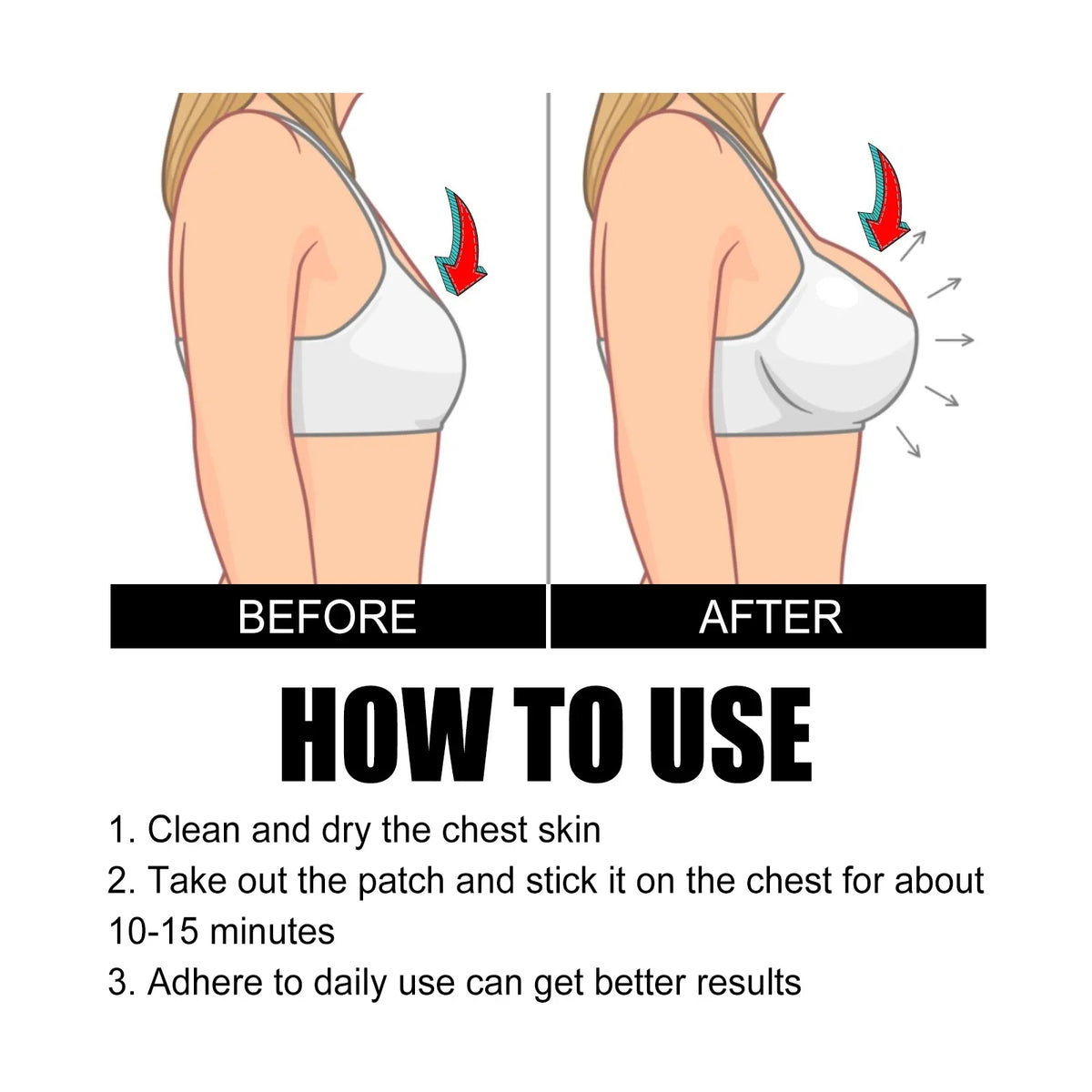Firming & Lifting Breast Patches – Plumping Chest Care 4 Pcs