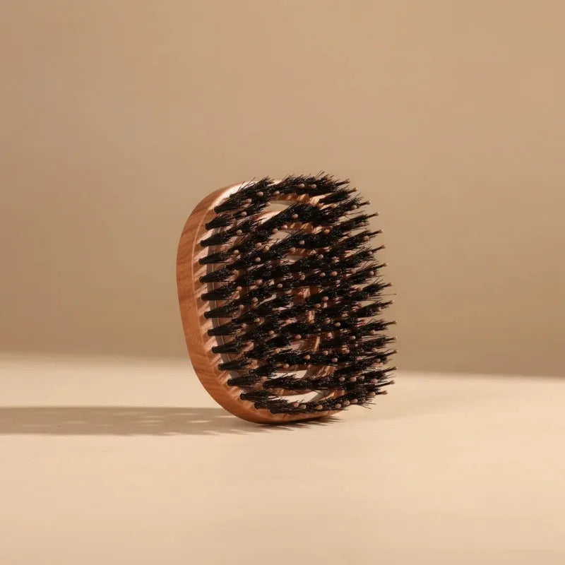 Portable Boar Bristle Hairbrush | Hollow Ventilated All Hair Types