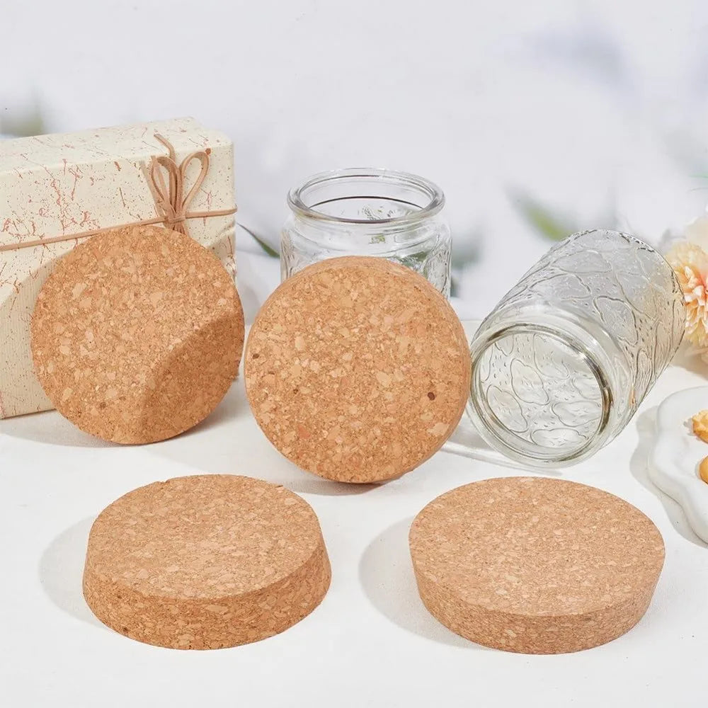 4 Pcs Large Wooden Cork Stoppers 4.4–4.8 Inch Tapered Plugs
