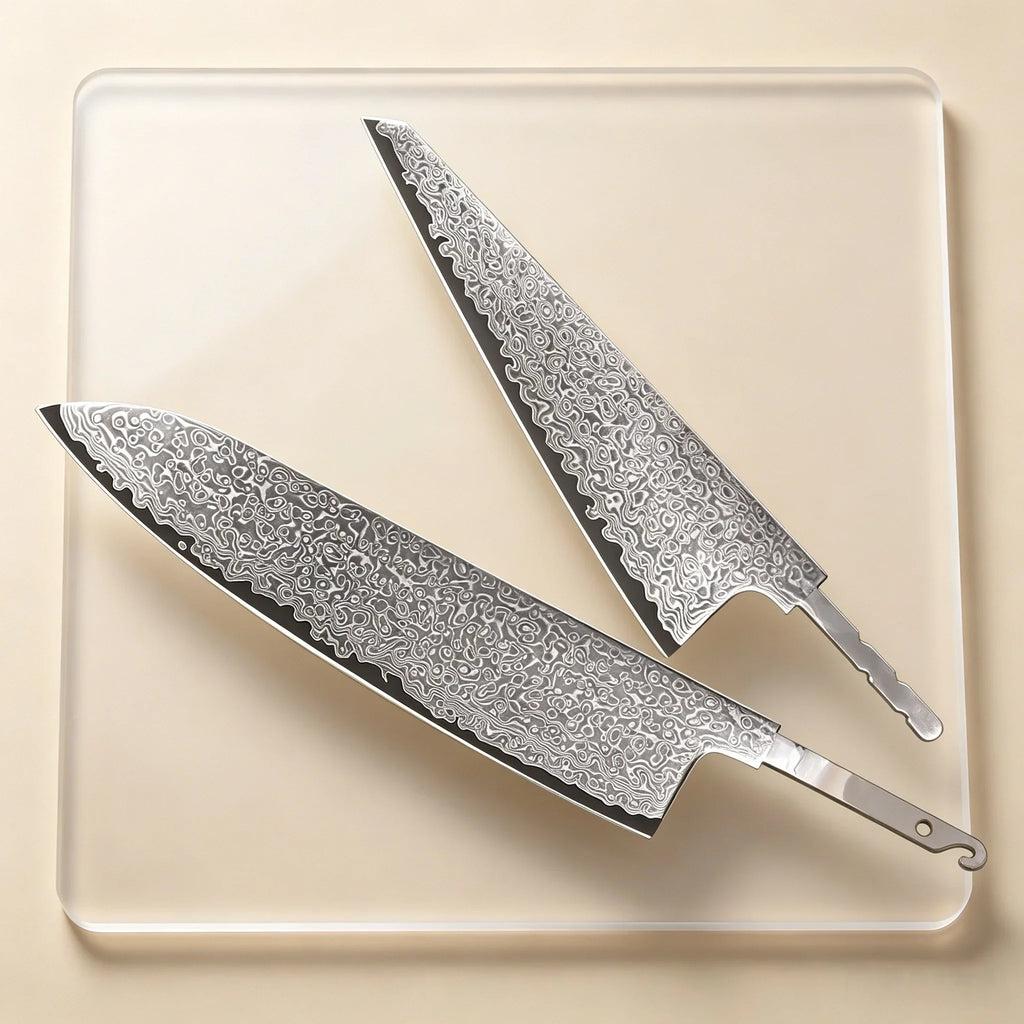 Damascus Steel Boning Knife Blade Blank – Hand Forged DIY