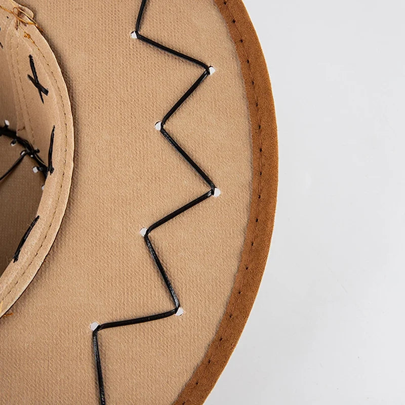 Western Cowboy Hat – Unisex Denim Jazz Cap for Men & Women