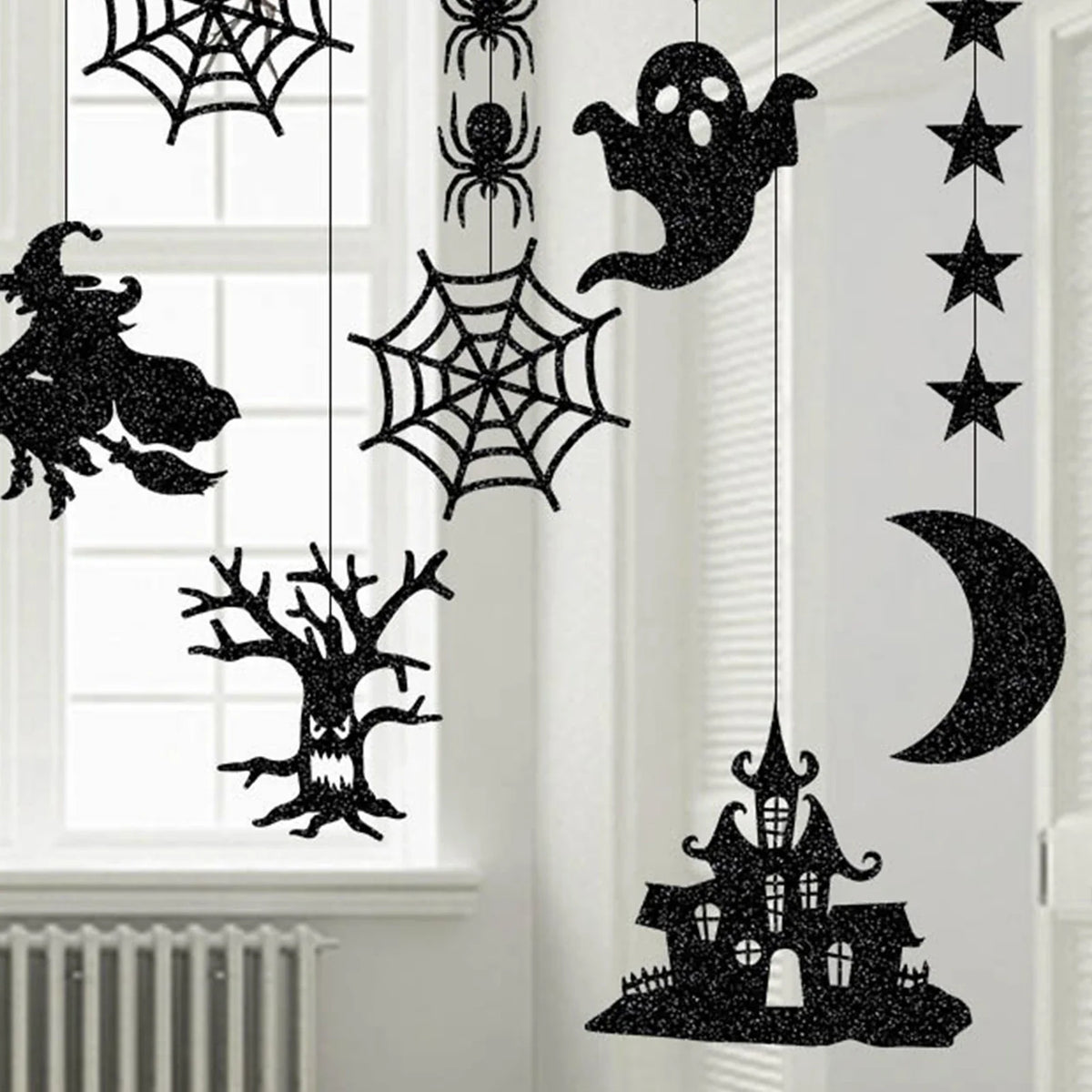 6-Piece Halloween Hanging Ceiling Decorations – Spooky Party Décor