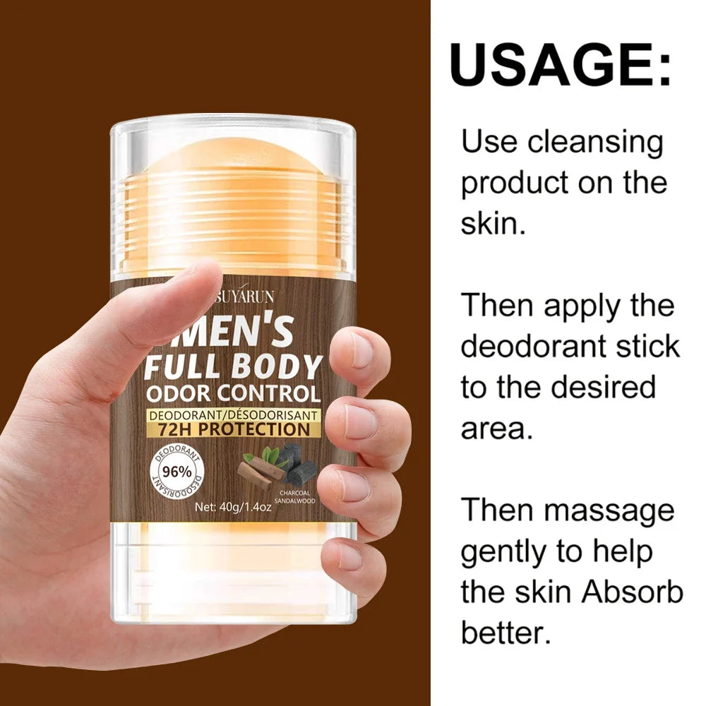 SUYARUN Natural Deodorant Stick – 72H Full Body Freshness