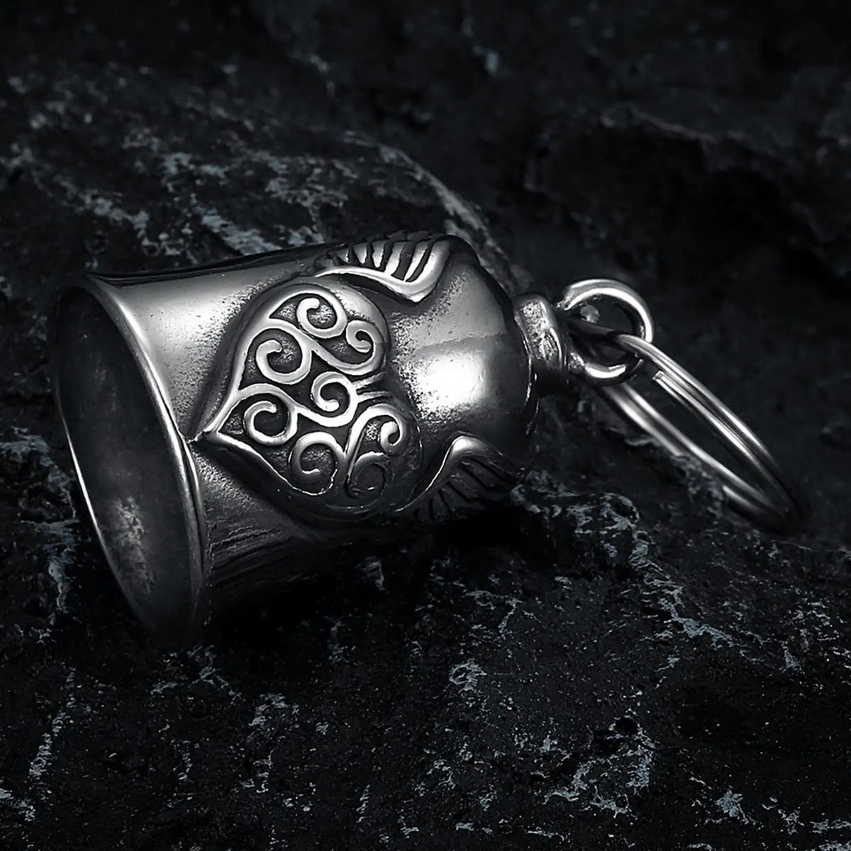 Heart Wing Motorcycle Bell Pendant Lucky Riding Good Luck Retro
