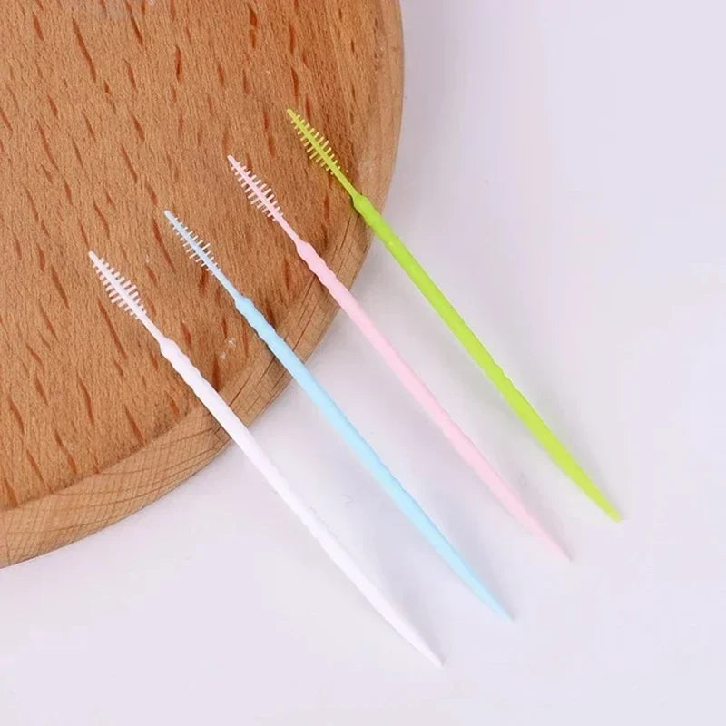 50-Pc Fish Bone Disposable Plastic Interdental Toothpicks